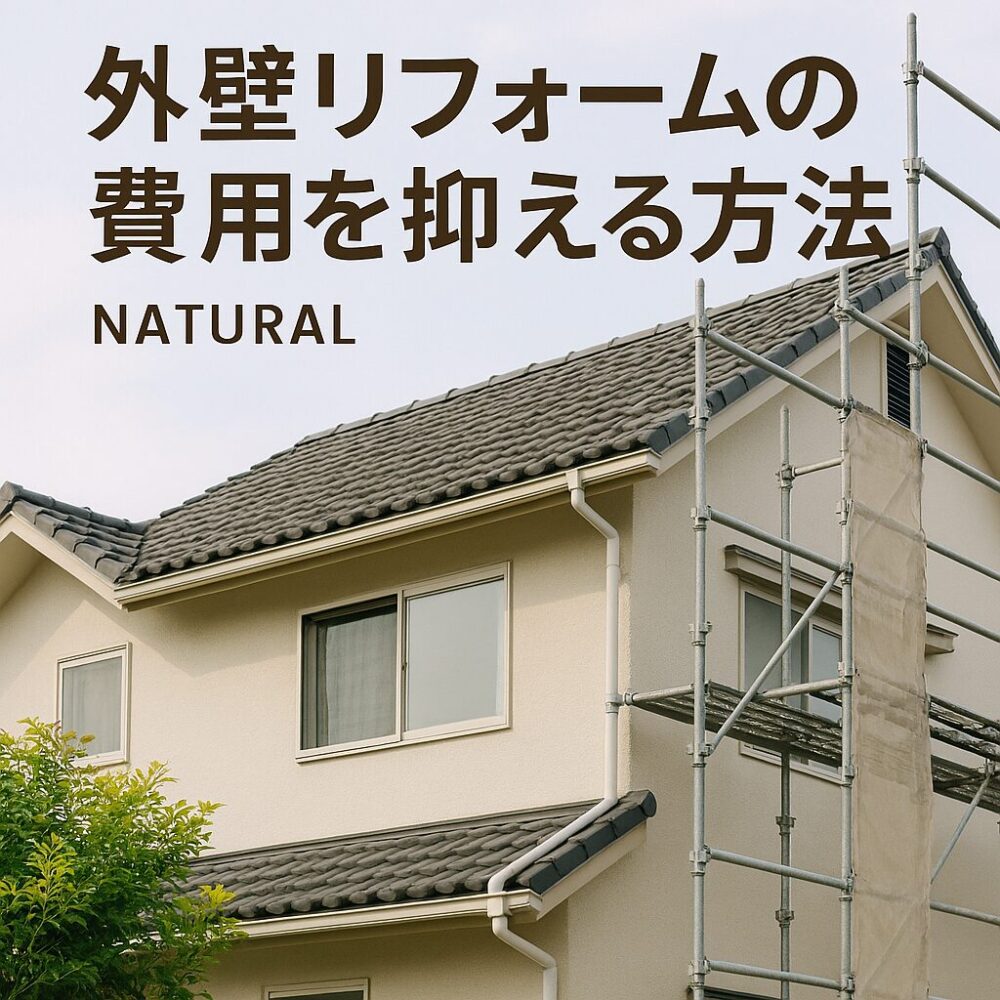 外壁リフォームの費用を抑える方法イメージ画像